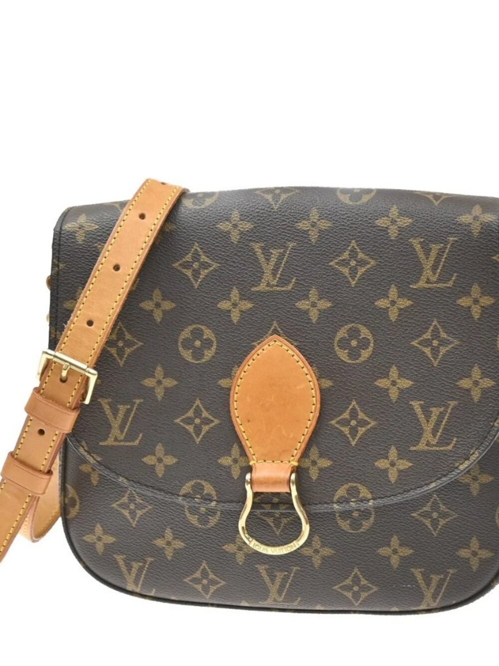 LOUIS VUITTON Saint Cloud GM Shoulder Bag Monogram Leather Brown M51242 82KD468